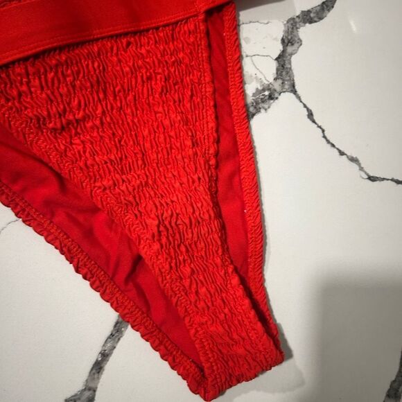 Red Textured Bikini Set - Picture 5 of 5